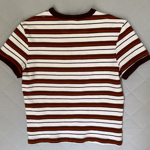 Vintage ESPRIT Striped Ringer Babydoll T-Shirt - 1990's - Size Large - Picture 3 of 5
